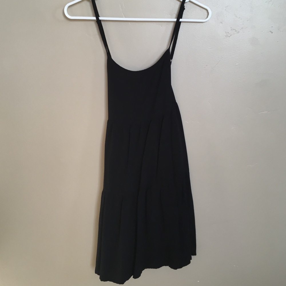 black mini dress